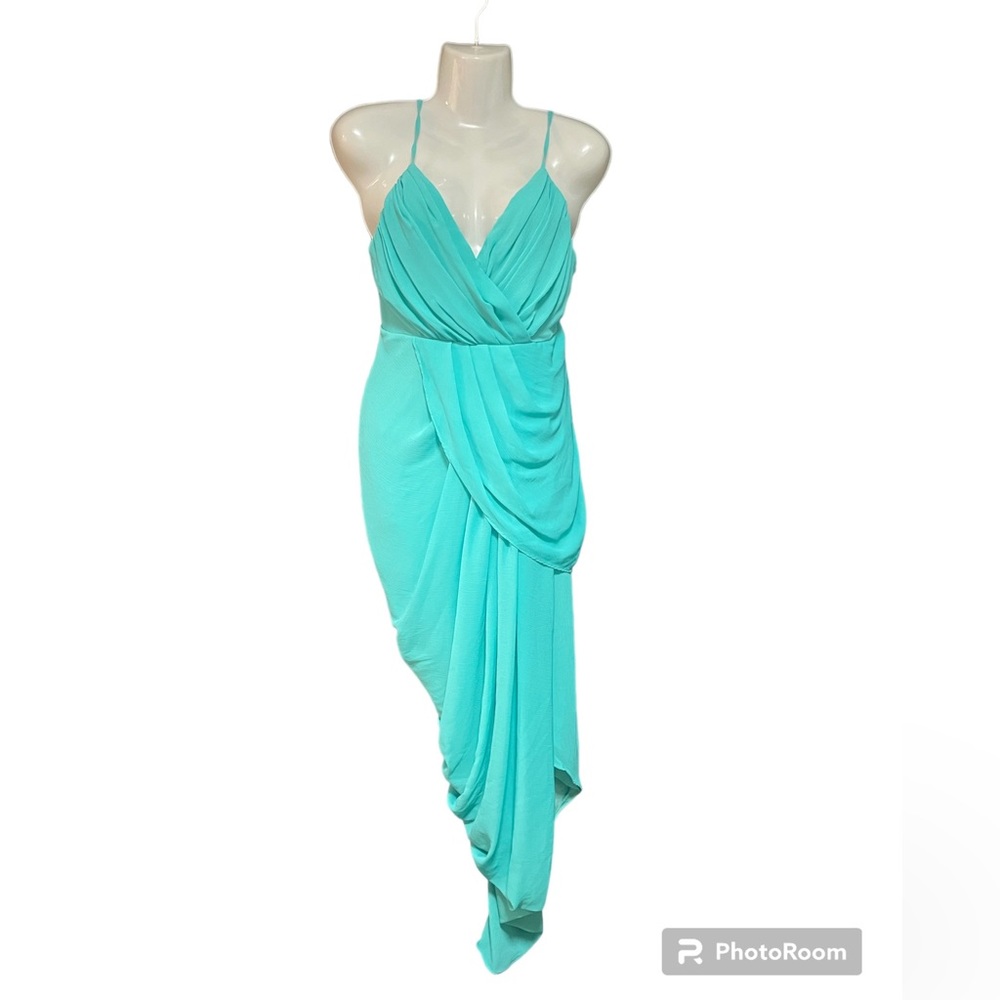 ❤️$6 THIS WEEKEND ONLY❤️ FAB’RIK AQUA HIGH LOW DRESS